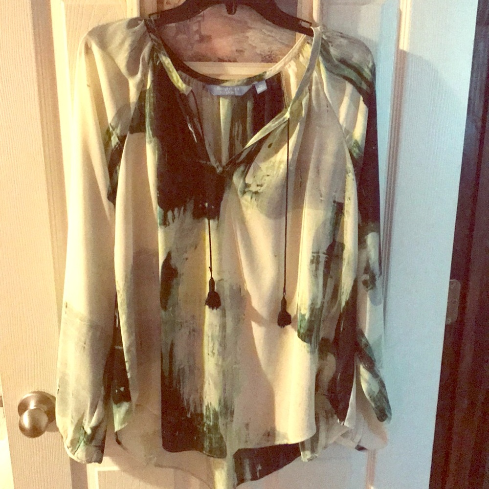 Vera wang Tassel blouse